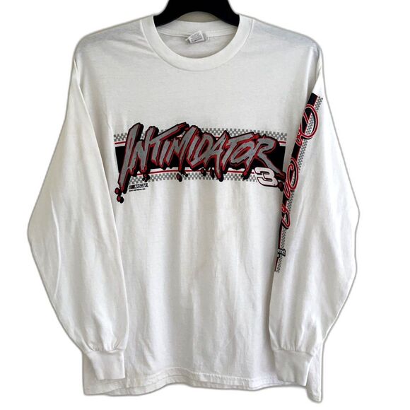 Dale Earnhardt 3 VTG The Intimidator Long Sleeve,  Chase Authentics, White- Lrg - Picture 1 of 13